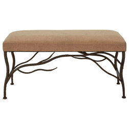 Rustic Upholstered Benches by Brimfield & May