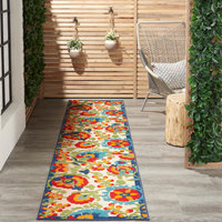 Nourison Aloha Outdoor Rug, 12' Runner - Contemporary - Outdoor Rugs ...