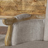 GDF Studio Eva Traditional Fabric Dining Armchair, Beige, Set of 2
