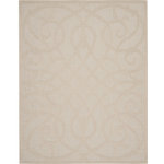 Nourison - Nourison Palamos Modern Farmhouse Cream 8'10" x 11'10" Indoor Outdoor Area Rug - Can a rug sturdy enough for both indoor and outdoor use also be chic and attractive? For sure, if it's from the Palamos Collection. These durable and fade-resistant area rugs are ideal for the casual lifestyle and work just as well in covered outdoor locations such as patio or porch as they do in your living room, family room or other favorite spot. Distinguished by their high-low pile, Palamos area rugs take a visual cue from hand-carved rugs but are easily affordable and designed to withstand wear. This contemporary collection ranges from linear and geometric to sprightly florals - all enhanced by dimensional pile in today's most coveted neutral tones. Decorating is easy (and fun!) with the casual chic of textural Palamos, power-loomed in modern poly-fibers.