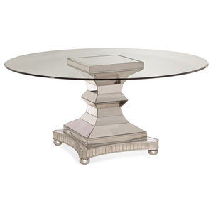 Borghese Dining Table 60 Round Transitional Tables By Moie Dining Table Genuine Silver Leaf 54 Round