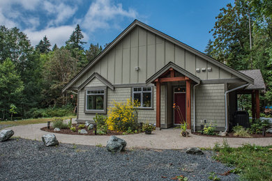 Example of a cottage exterior home design in Other