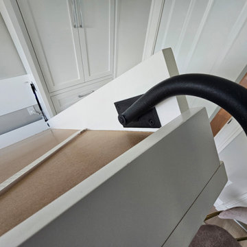 Custom Shaker Murphy Bed Wall Bed, Hidden Leg, Mirror on Bed Face, Custom Piers