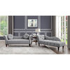 Lexicon Adira 75" Traditional Fabric Settee with 2 Pillows in Dove Gray