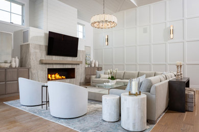 Living room - coastal living room idea in Los Angeles