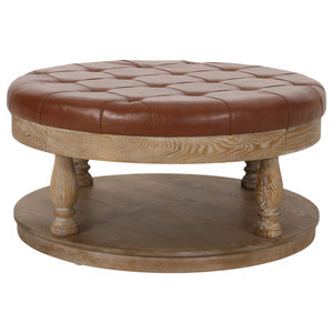 Abbyson Living Havana Round Leather Coffee Table / Download 37 Leather Round Coffee Table Ottoman - Shop target for abbyson living.