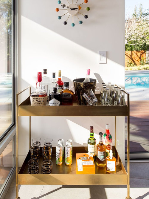 Midcentury Home Bar Design Ideas, Remodels & Photos  