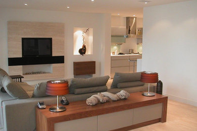 Inspiration for a modern living room remodel in Other