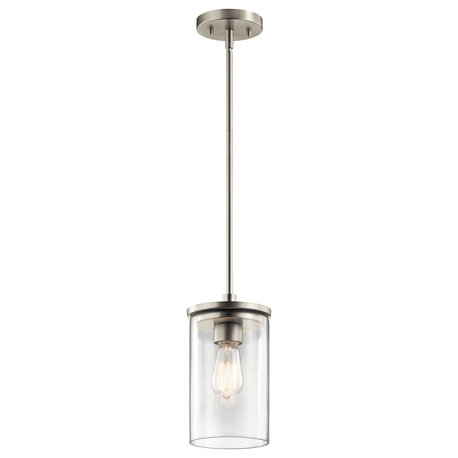 Mini Pendant 1-Light, Brushed Nickel