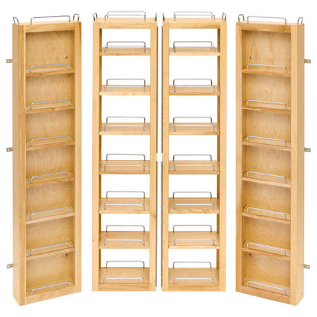 Wood Swing Out Pantry Cabinet Organizer Kit, 12"Wx7.5"Dx51"H