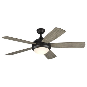 Monte Carlo Discus Classic Smart 52" Ceiling Fan With LED Aged Pewter
