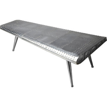 Midway Aviator Cocktail Table - Silver