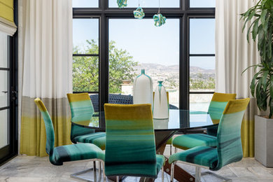 Example of a trendy dining room design in San Diego