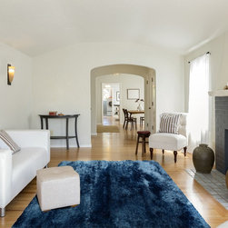 Nora Berry Blue Shaggy Area Rug - Floor Rugs