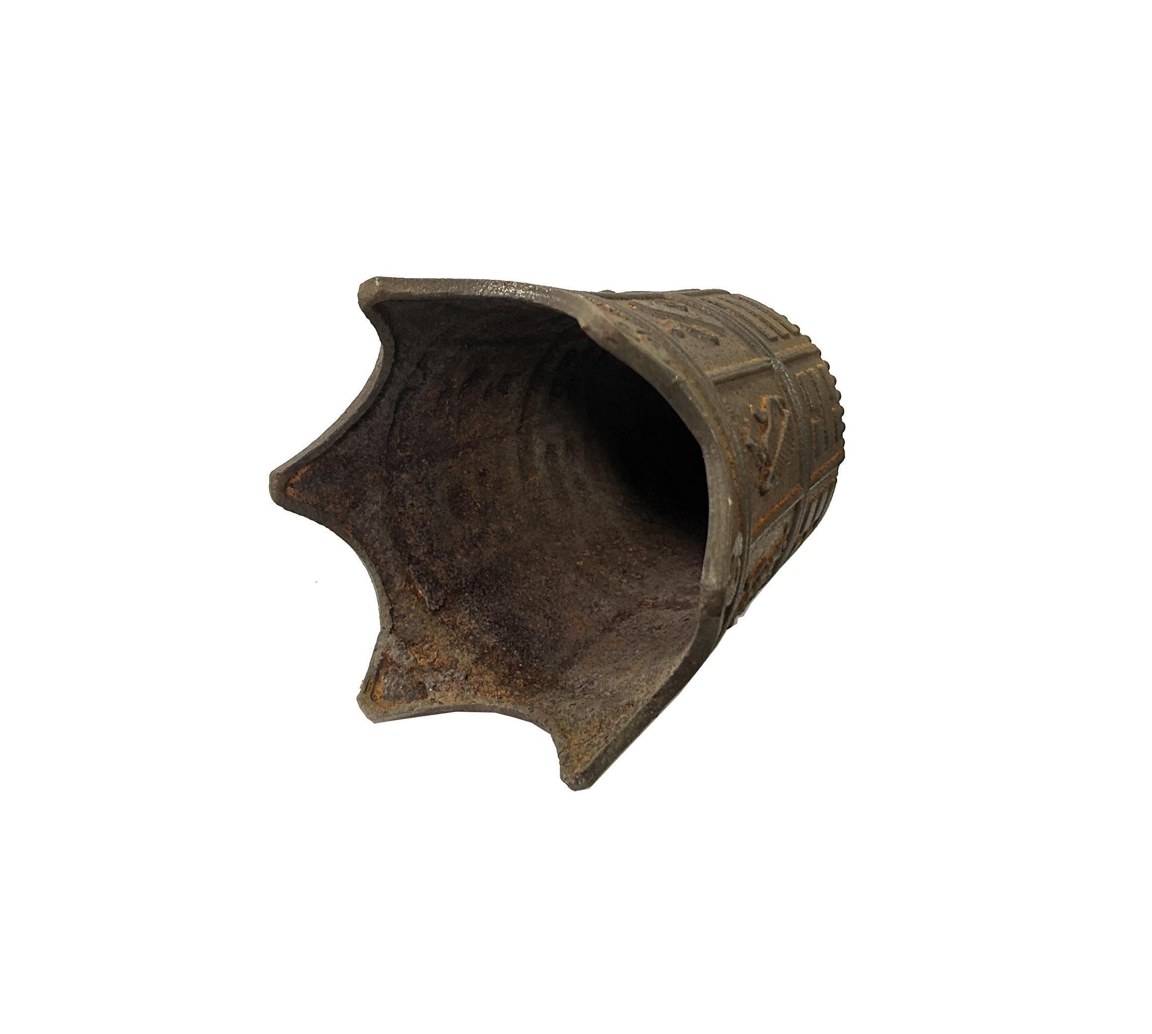 Chinese Rustic Iron Metal I Ching Hexagram Pattern Bell Display Art ...