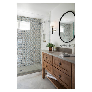 San Clemente Beach House - Beach Style - Powder Room - Orange County ...