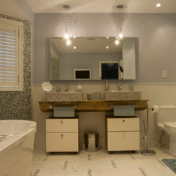 Reclaimed Maple Live Edge Slab Vanity - Bathroom Vanities And Sink Consoles