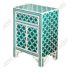 EMERALD BEDSIDE TABLE IN BONE - Furniture