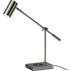 Collette Adesso Charge Desk Lamp - Brushed Steel