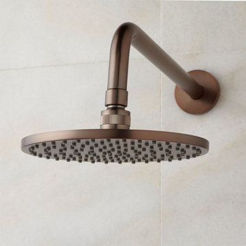 BathSelect Oil Rubbed Bronze Round Rain Shower Head, 8"