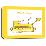 Oh How Cute Kids by Serena Bowman - "Work Zone" Canvas Art, 8"x10" - Title: Trucks-Work Zone