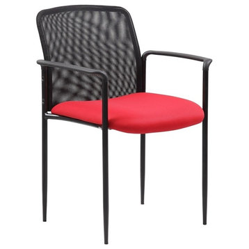 Boss Stackable Mes Guest Chair, Red
