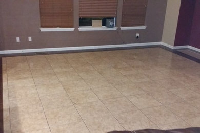 Inspiration for a transitional family room remodel in San Diego