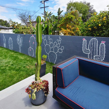 Custom Cactus Wall Mural on Back Wall