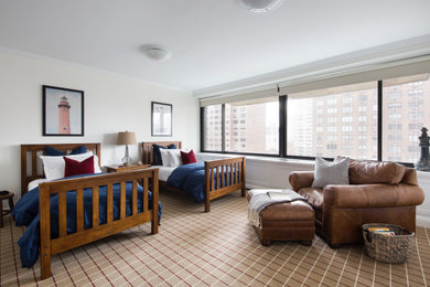 Kids' room - large coastal boy kids' room idea in New York