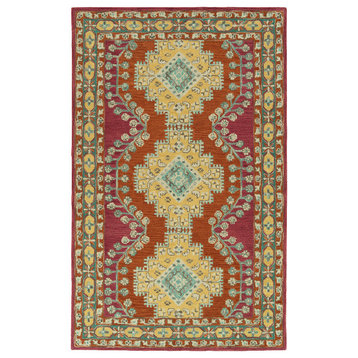 Charlotte Collection Orange 5' x 7'3" Rectangle Indoor Area Rug
