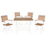 Safavieh Julie Outdoor Dining Set, 5-Piece, Teak Brown