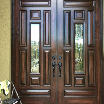 Garage and Front Door Faux Wood Grain