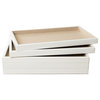 5pc Stackable Trays, White