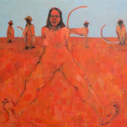 Nude with 6 Monkeys by John Graham - Paintings