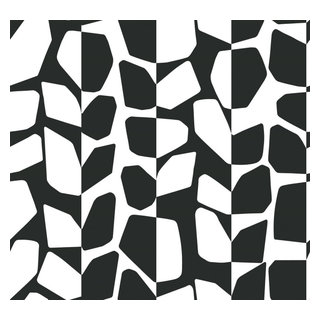 York Primitive Vines Black/White Wallpaper