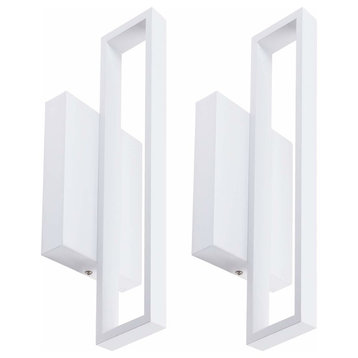 2PCS 12W LED Square Wall Sconce,600lm Surface Mounted Wall Light