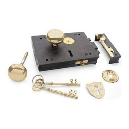 Restorers Carpenter's Rim Lock Set With Knobs - Door Locks