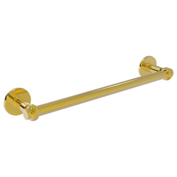 Continental 18" Towel Bar With Twist Detail, Polished Brass
