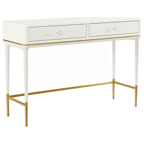 Mariah 2 Drawer Off-White Desk - Off-White