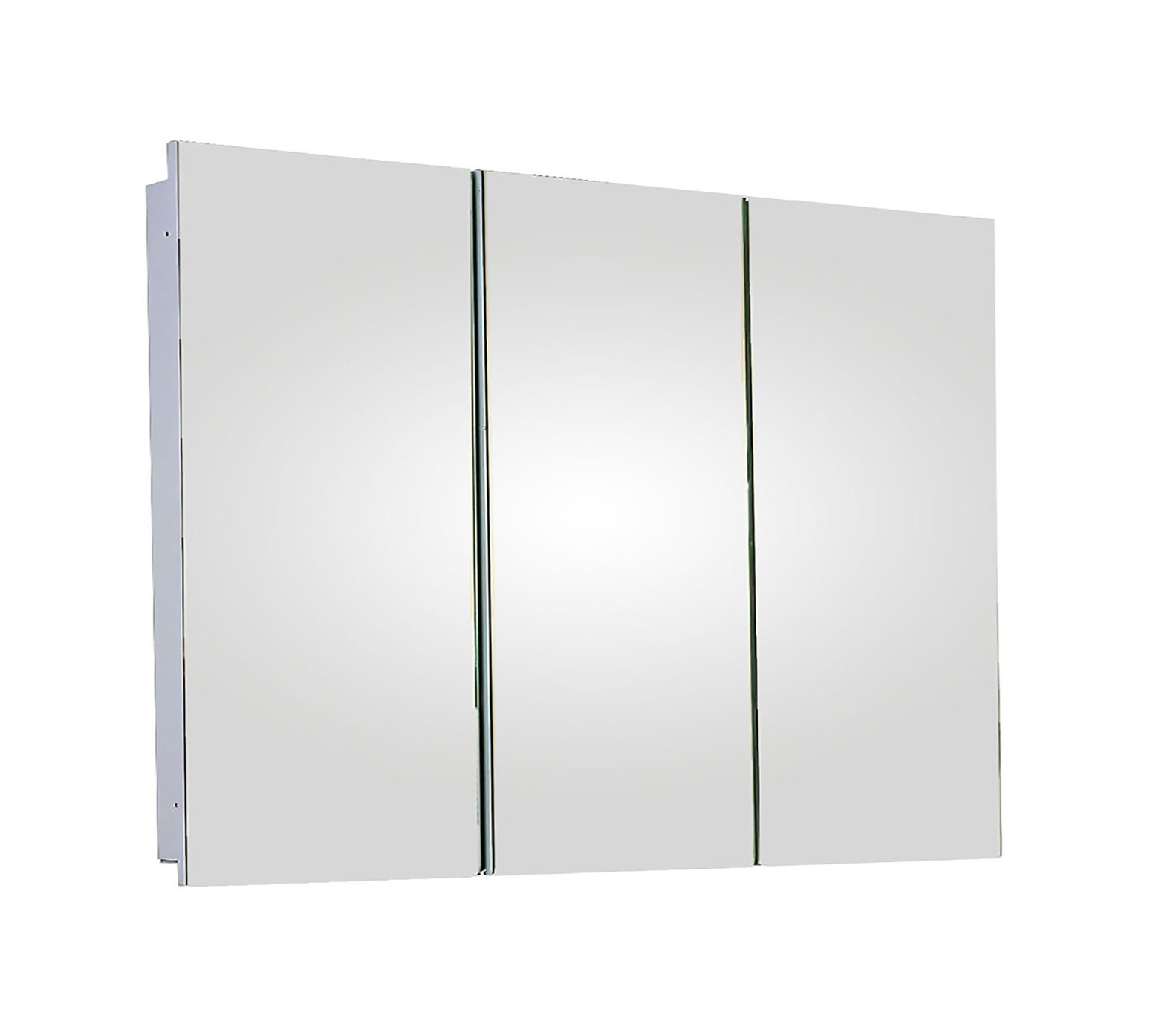 Tri-View Series Medicine Cabinet, 48"x36", Polished Edge
