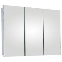 Tri-View Series Medicine Cabinet, 48"x36", Polished Edge