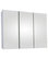 Tri-View Series Medicine Cabinet, 48"x36", Polished Edge