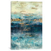 "Teal & Gold Scape" by Julian Spencer, Canvas Print, 26"x18"