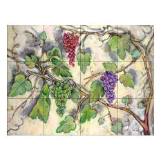 Tile Mural, Grape Bounty by Theresa Kasun