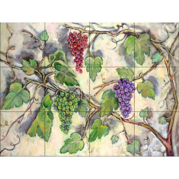 Tile Mural, Grape Bounty by Theresa Kasun