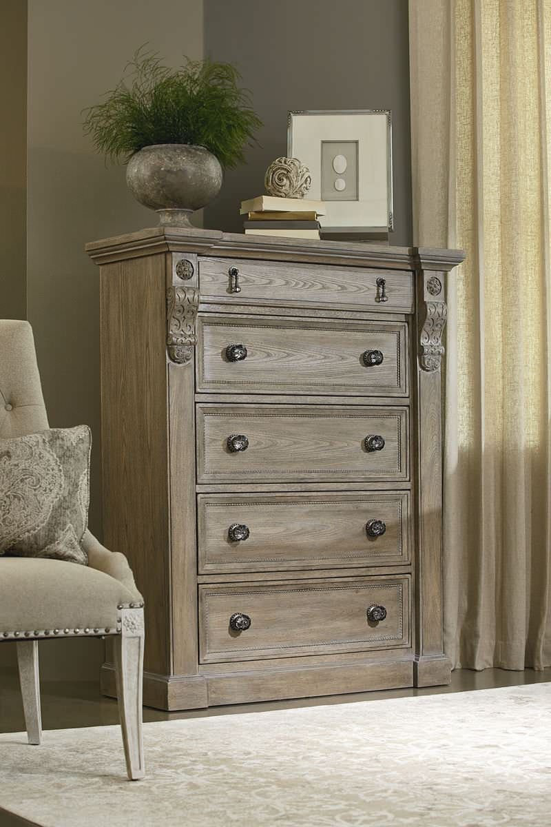 Emma Mason Signature Ridge Extend 5 Drawer Jackson Chest in Parchment ...