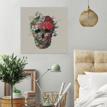 "Flower Face" Painting Print on Wrapped Canvas