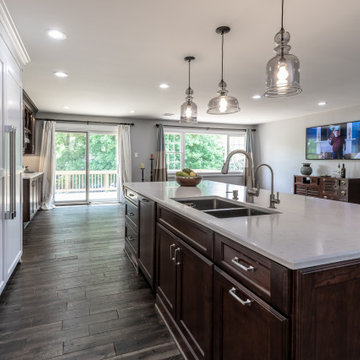 Family Enjoys of a New Powder Room, Kitchen, and Garage in a Vienna VA Addition