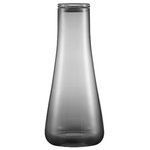 blomus - Belo Water Carafe, 40 Ounce, Smoke - blomus BELO Water Carafe - 40 Ounce - are hand blown by experienced artisans which makes every item an exquisite piece of uniquely crafted pleasure. This beautiful carafe is the civilized way to serve water to your guests. Smoky grey colored glass body with glass lid. Designed by Frederike Martens. 40.9 fluid ounces / 1.2 L. 10.2 in / 26 cm height x 4.5 in / 11.5 cm diameter. Includes glass lid. Mouth blown glass may create subtle variances such as flow lines, small bubbles, and minimally different material thicknesses which let the color elegantly vary from piece to piece and add to the beauty and uniqueness of each hand-crafted piece. Complete your BELO sets with white wine glasses, red wine glasses, champagne flutes, champagne saucers, tumblers, water carafe and wine decanter.�Dishwasher safe.