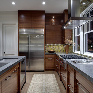 75 Beautiful Kitchen With Soapstone Countertops And Mosaic Tile